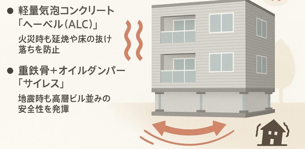 耐震・耐火・制震性に優れたヘーベルVillage