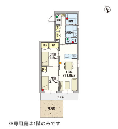 ヘーベルVillage調布飛田給～Vista～間取り図A