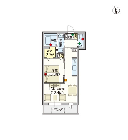 ヘーベルVillage東伏見~グランメゾン~間取り図B