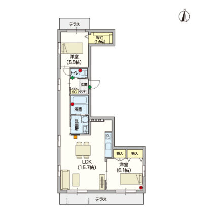 ヘーベルVillage一橋学園Ⅱ～プランドール一橋学園～間取り図A
