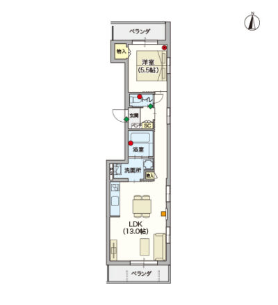 ヘーベルVillage一橋学園Ⅱ～プランドール一橋学園～間取り図B
