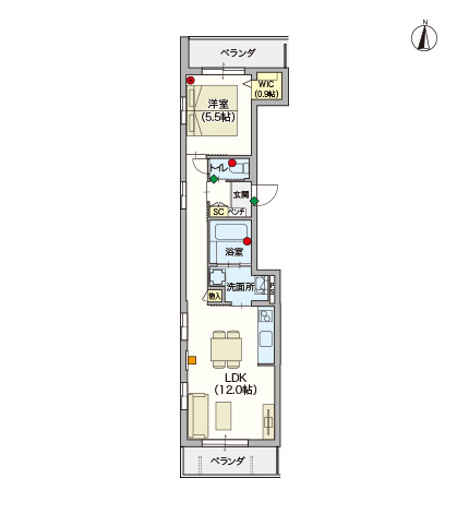 ヘーベルVillage一橋学園Ⅱ~プランドール一橋学園~間取り図C
