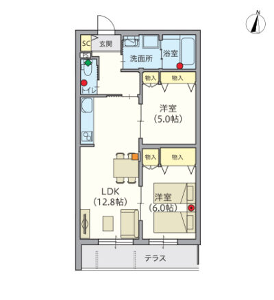 ヘーベルVillage堀ノ内～間取り図B