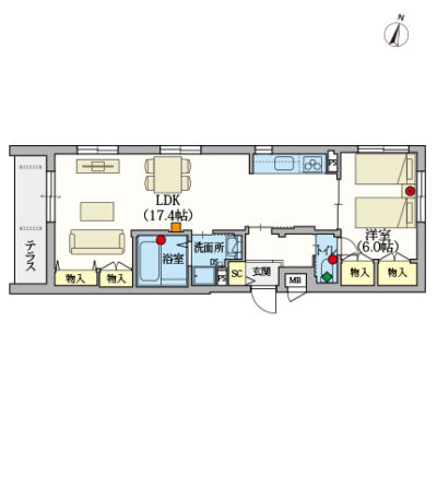 ヘーベルVillage井荻～間取り図A