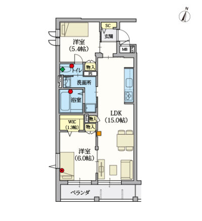 ヘーベルVillage井荻～間取り図D