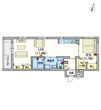 ヘーベルVillage井荻～間取り図F