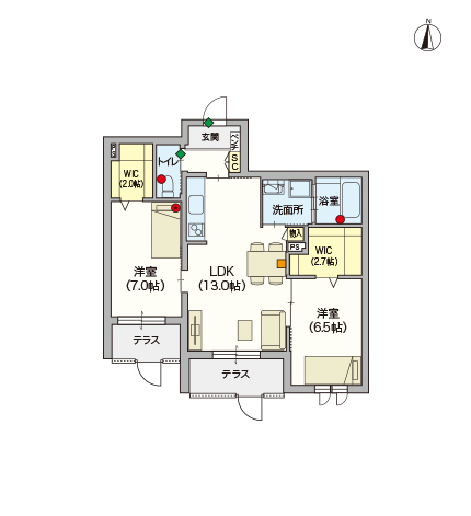 ヘーベルVillage京成高砂～ヘーベルヴィレッジ クレイプマートル～間取り図A