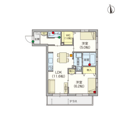 ヘーベルVillage京成八広～間取り図C