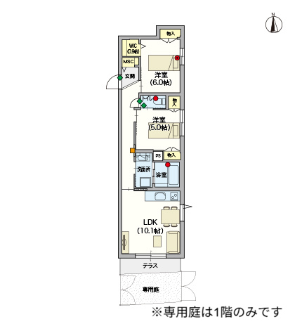 ヘーベルVillage北千住~間取り図A