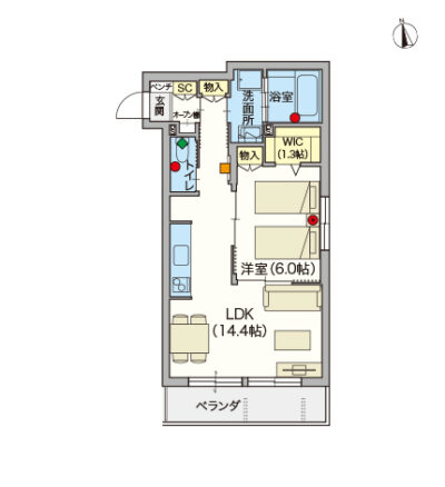 ヘーベルVillage駒込六丁目～間取り図C
