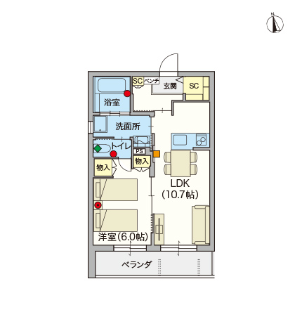 ヘーベルVillage駒込六丁目～間取り図D