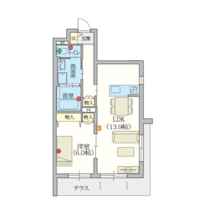 ヘーベルVillage駒込～間取り図A