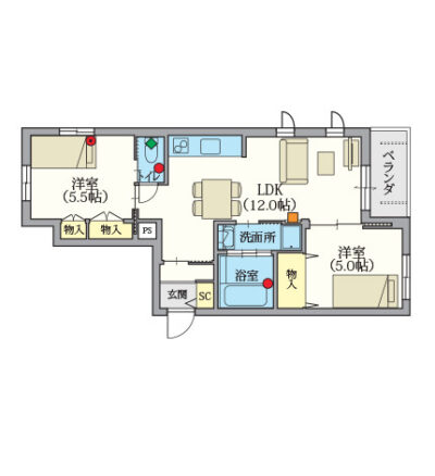ヘーベルVillage駒込～間取り図G