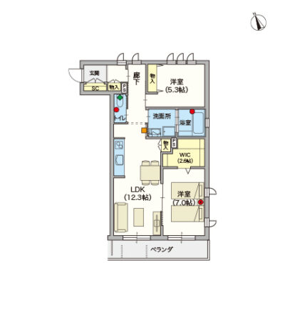 ヘーベルVillage久我山2丁目～トルチェユイ久我山～間取り図D