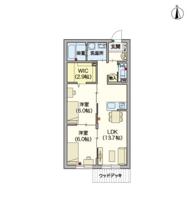 ヘーベルVillage熊野前～フィデリオ～間取り図D