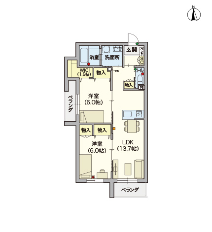 ヘーベルVillage熊野前～フィデリオ～間取り図F