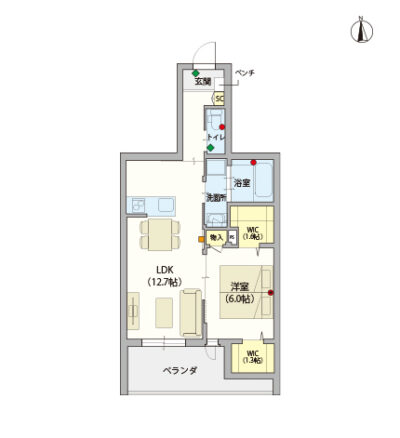 ヘーベルVillage町屋～間取り図G