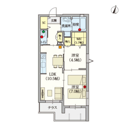 ヘーベルVillage南烏山～間取り図D