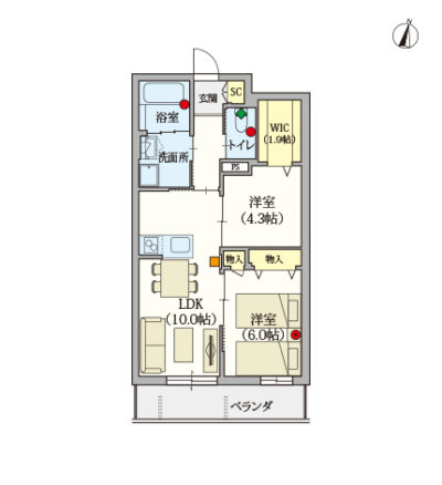 ヘーベルVillage南烏山～間取り図G