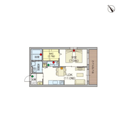 ヘーベルVillage南小岩～wakka鷹～間取り図B