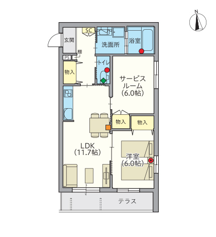 ヘーベルVillage武蔵境～アルセ武蔵境～間取り図A