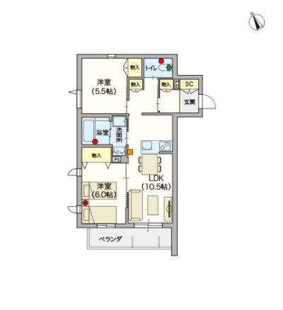 ヘーベルVillage西荻窪～アヴァンティ417～間取り図E