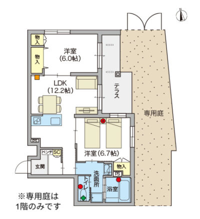 ヘーベルVillage鷺ノ宮～間取り図A