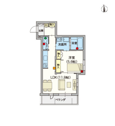 ヘーベルVillage鷺ノ宮～間取り図B