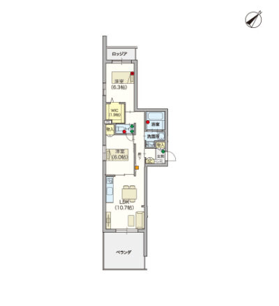 ヘーベルVillage三軒茶屋～間取り図A