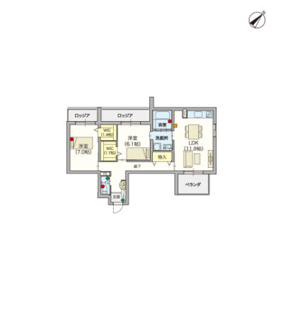 ヘーベルVillage三軒茶屋～間取り図C