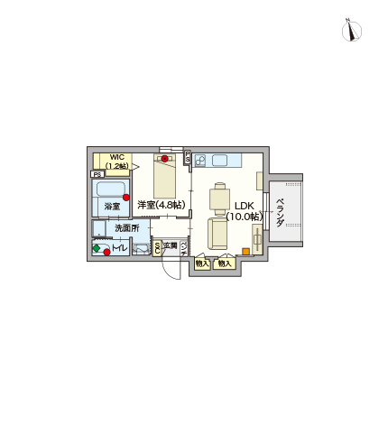 ヘーベルVillage千駄ヶ谷~やすらぎの風~間取り図C