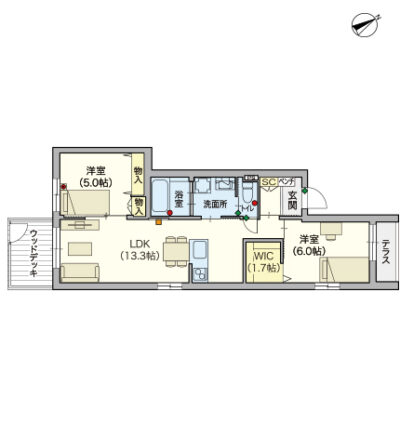 ヘーベルVillage下赤塚~カメリア赤塚~間取り図C