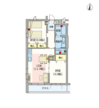 ヘーベルVillage新小岩～ARK EDO～間取り図F