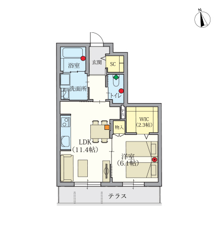 ヘーベルVillage新桜台~間取り図B
