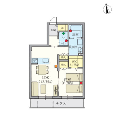 ヘーベルVillage新桜台～間取り図C