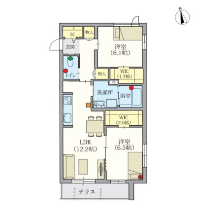ヘーベルVillage新桜台～間取り図D