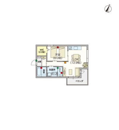 ヘーベルVillage白鷺2丁目～ドメーヌ・クリザンテム～ペット共生型賃貸住宅～間取り図D