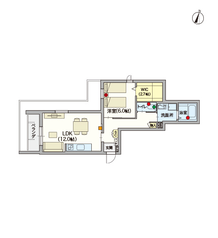 ヘーベルVillage竹ノ塚～Hebel Maison Courage～間取り図D