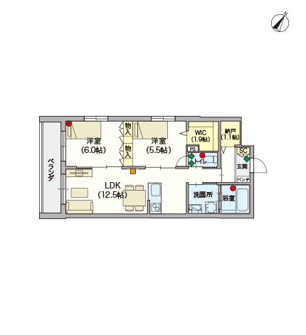 ヘーベルVillage用賀～Youga DS Haimu～間取り図D