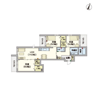 ヘーベルVillage用賀玉川台～間取り図E