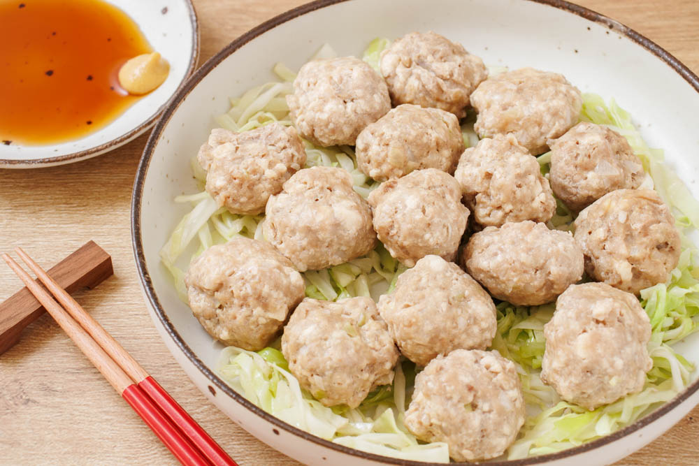 レンジで皮なし豆腐シュウマイ