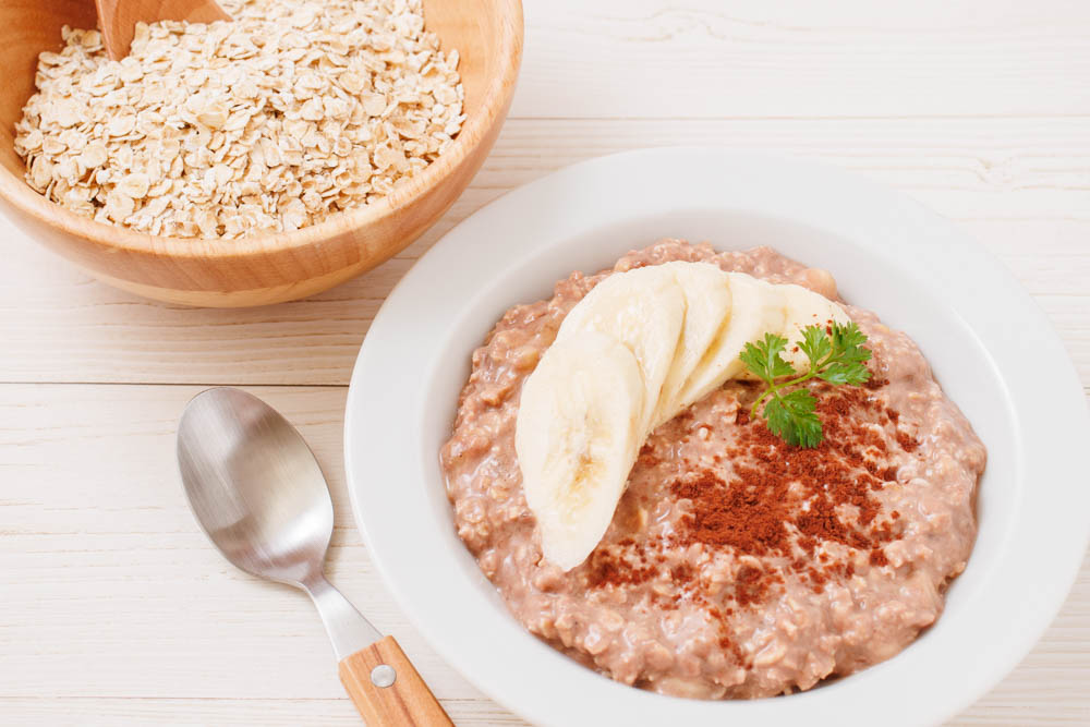 チョコバナナのオーバーナイトオーツ