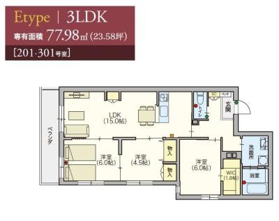 ヘーベルVillageひばりが丘E