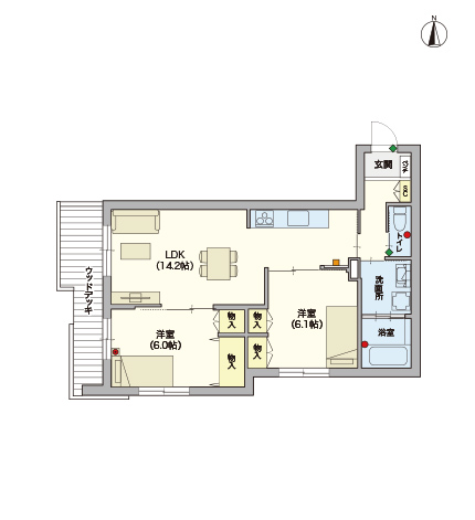 ヘーベルVillage神楽坂～間取り図B